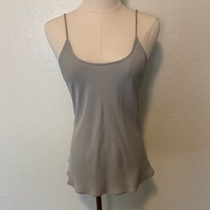 NWT Giorgio Armani 100% Silk Camisole Tank in Sable Grey - size 36 (size XS)
